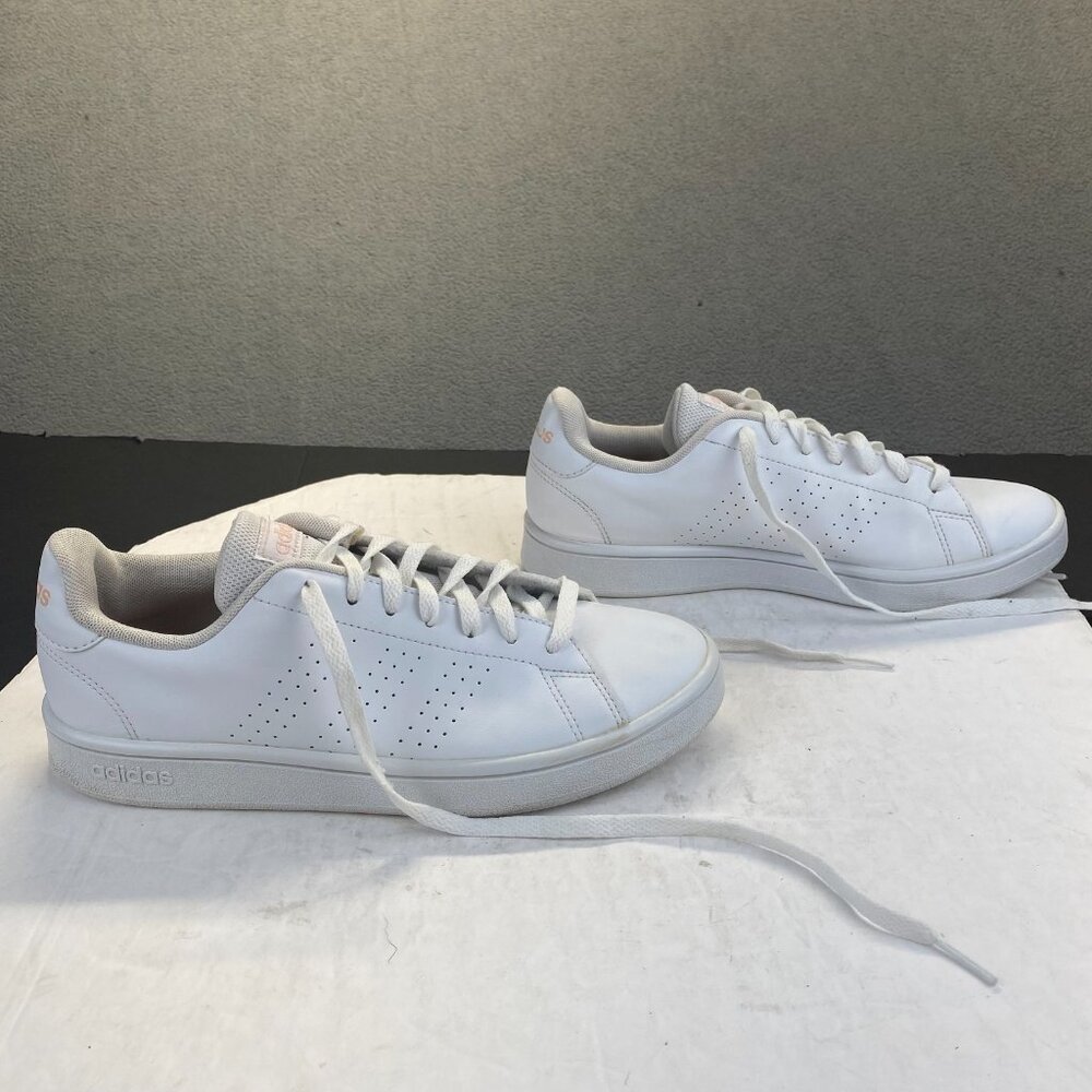 Adidas Womens Advantage Base EE7510 White Casual Shoes Sneakers Size 8,Lace Up